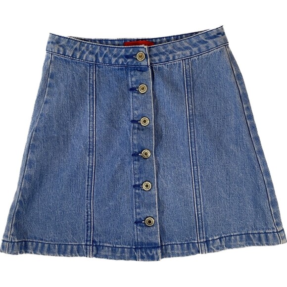 Signature8 | Button Front Mini Skirt | Small - Picture 1 of 5